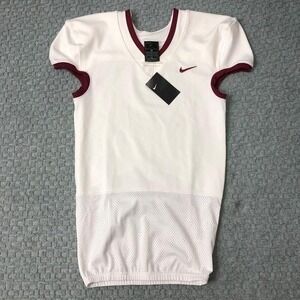 Nike Football Jersey Mens Medium White Maroon Team Practice Compression Shirt